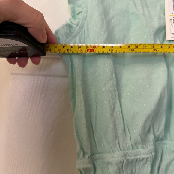 Hippie Rose Green Flutter Sleeve Blouse with Ruffled Peplum - Picture 7 of 10